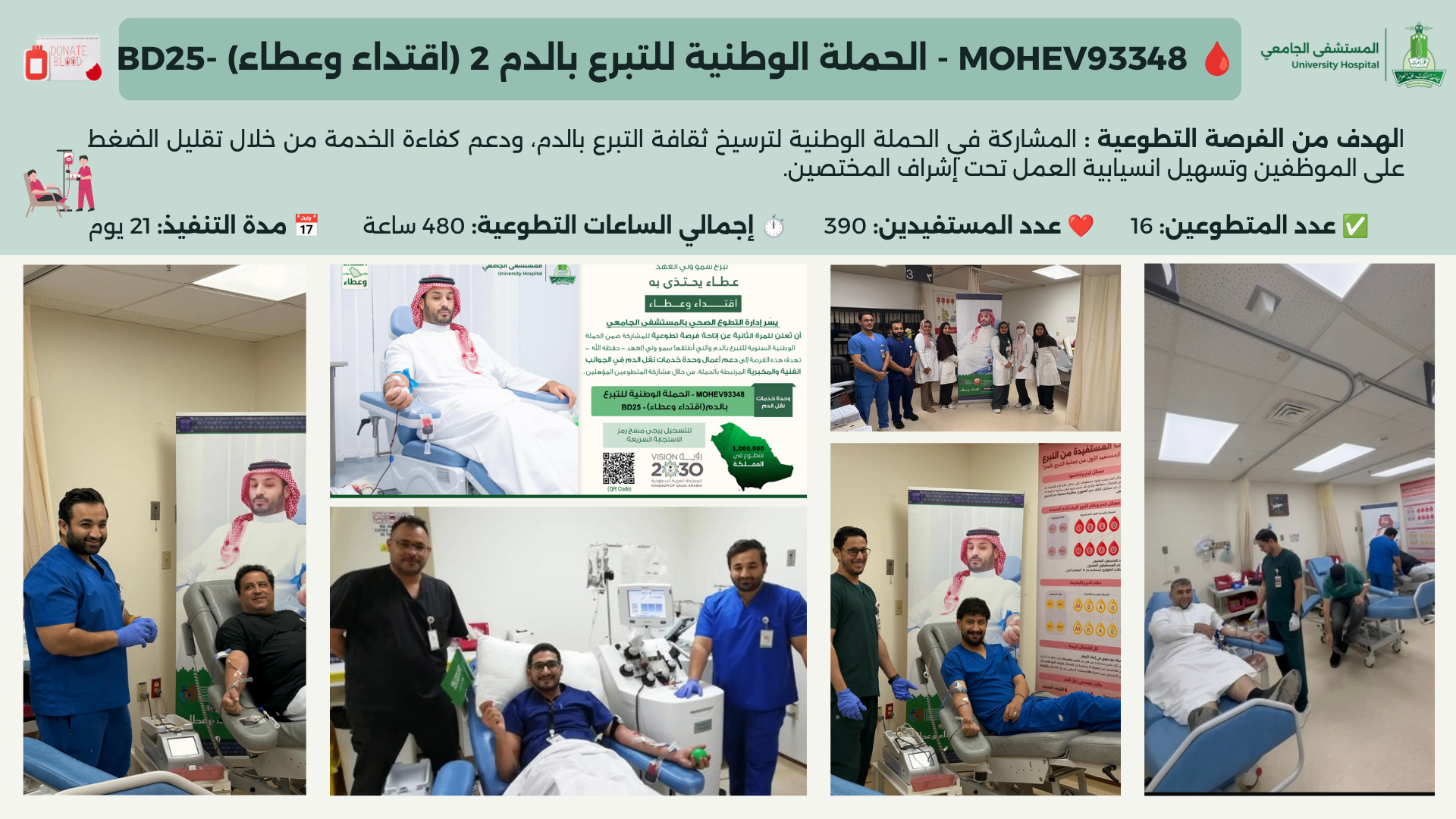 الصورة التوثيقية لإنجاز الحملة الوطنية للتبرع بالدم 2